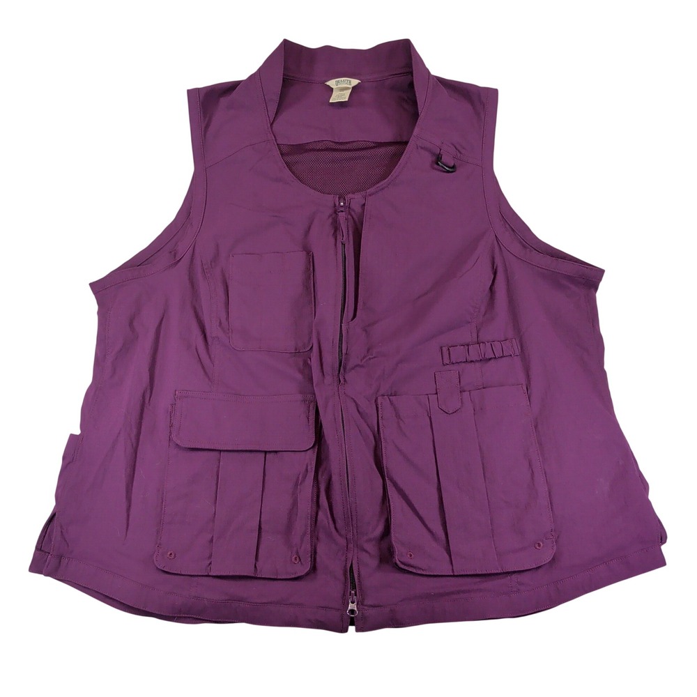 Duluth Trading Co Heirloom Gardening Utility Vest Plum Fishing Utility 2X 47720